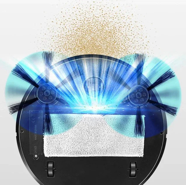 Smart Robot with Powerful Suction for Floor Sweeping Dry Wet Mopping