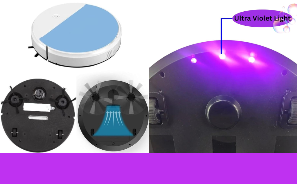 Smart Robot with Powerful Suction for Floor Sweeping Dry Wet Mopping